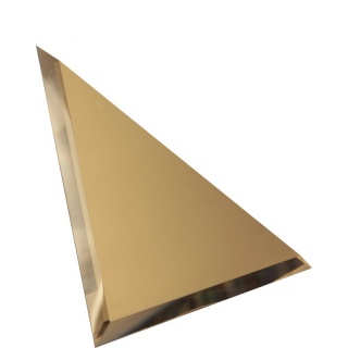 Треугольная Зеркальная Бронзовая плитка 300*300 с фацетом 10мм